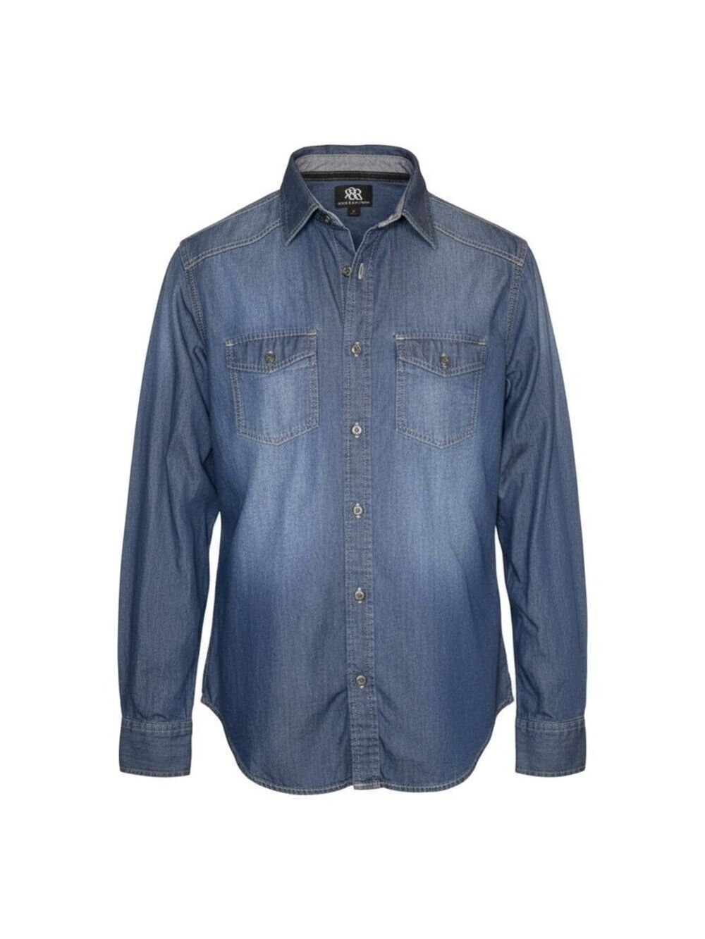Rock Republic Blue Denim Blouse Medium #BL3 - Picture 2 of 8